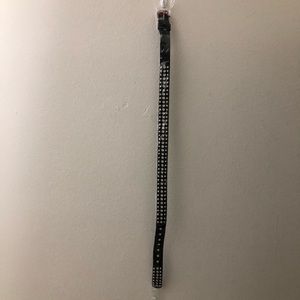 Patent Studded Eyelet Detail Buckle Bell Black